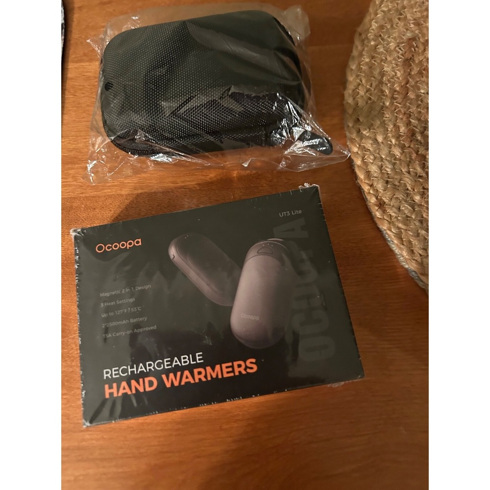 NEW OCOOPA Magnetic Hand Warmers Rechargeable 2 Pack & Black Case